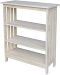 International Concepts 3 Tier Mission Shelf Unit, Unfinished. Fixed Price $256.99.