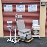 Exam Table Umf 5020 New Graphite Upholstery Premier Used Medical Equipment. Fixed Price $3336.30.