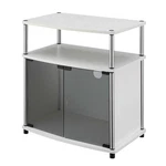 Convenience Concepts DESIGNS2GO Black Glass Storage Cabinet Tv Stand 23.75 -. Fixed Price $132.54.