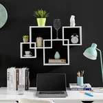 Danya B. Blocchetto Intersecting Cubes Wall Shelf Unit - Horizontal (white). Fixed Price $65.83.