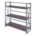 Winsome Isa 3-TIER Contemporary Wood Shelf Graphite And Walnut. Fixed Price $119.67.
