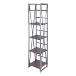 Winsome Isa 5-TIER Contemporary Wood Shelf Graphite And Walnut. Fixed Price $145.35.