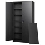 Metal Cabinet 5 Adjustable Shelves 71H Garage Storage With Locking Doors. Fixed Price $164.99.
