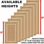 Unfinished Mdf Square Raised Panel Cabinet Doors (25"H & Up). Fixed Price $83.21.