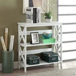 Convenience Concepts Oxford Two-shelf Bookcase White Wood Finish. Fixed Price $119.99.