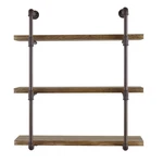 Danya B Decorative Floating 3-TIER Wall Mounted Hanging Pipe Shelves Rustic. Fixed Price $179.30.