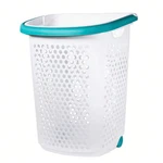 Rolling Laundry Hamper With Pop-up Handle Plastic 2 Bushel Wheeled Basket Mobile. Fixed Price $59.38.