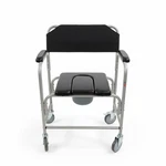 Bedside Commode And Shower Chair Silver Powder Coated Frame (KM2804). Fixed Price $125.99.