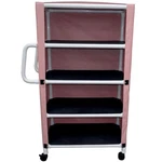 Mjm International 4-SHELF Linen Cart With Cover. Fixed Price $475.76.