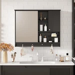 Merax Bathroom Medicine Cabinet Mirror 36" Wall Door Shelves Black. Fixed Price $169.00.
