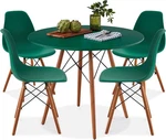 Choice Products 5-PIECE Dining Set, Compact Mid-century Modern Table & Chair. Fixed Price $179.99.