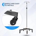 Iv Poles With Wheels Stands 2 Hooks 5 Legs Rolling Base Heavy Duty. Fixed Price $49.99.