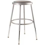 National Public Seating 6418H Round Stool, Height Range 19" 27", Vinyl Gray. Fixed Price $92.07.