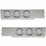 Stainless Steel Rear Mud Flap Hanger Bar Clear Led Lights Spring United 61731. Fixed Price $225.00.