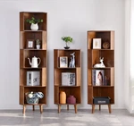 Balanbo Corner Bookshelf Display Bookcase Cabinet Solid Bamboo Organizer. Fixed Price $199.99.
