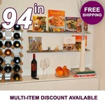 94IN Ultraledge Stainless Steel Floating Shelf, Picture Ledge, Photo Art Display. Fixed Price $125.99.