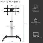 Vivo Heavy Duty Tv Cart For Flat Screen Panel Mobile Stand Fits 32" To 83". Fixed Price $139.99.