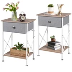 Night Stand Set Of 2, Small End Table For Spaces, Wood Side L.... Fixed Price $54.24.