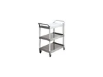 Rubbermaid Commercial 342488PM Economy Plastic Cart, 3-SHELF, 18-5/8W X 33-5/8D. Fixed Price $333.99.