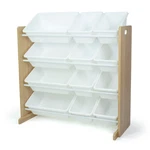 Humble Crew Journey Kids Toy Storage Organizer With 12 Bins, Wood/white. Fixed Price $59.25.
