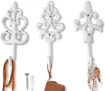 Comfify Shabby Chic Decorative Wall Hooks - Set Of 3 Cast Iron French Country.. Fixed Price $26.99.