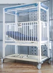 Hard Mfg Hospital Crib W/ Manual Head & Knee Adjust - Free Shipping 54"X30"X75". Fixed Price $3999.00.