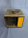 Vintage Stow-a-way Cassette Tape Storage Carousel Rack Rotating Holder Faux Wood. Fixed Price $24.50.