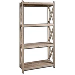 Uttermost Stratford Reclaimed Fir Wood Etagere In Light Gray Glaze. Fixed Price $1027.20.
