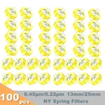 100PCS NYLON66 Syringe Filter 13MM 25MM Diameter 0.45 Um 0.22 Pore Size Hplc. Fixed Price $22.49.