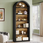 Tribesigns 6-TIER Black Arched Bookshelf 77.16 Tall Bookcase Storage. Fixed Price $313.78.