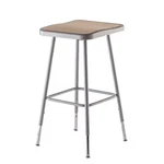 National Public Seating 6324H Square Stool, Height Range 25" 33", Masonite. Fixed Price $118.53.