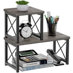 Honiter For Of Desk, Wood Desktop Shelf, 2 7.6IN-1 Pack, Grey. Fixed Price $44.29.