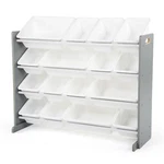Humble Crew Supersized Wood Toy Storage Organizer, Extra Large, Grey/white. Fixed Price $83.54.