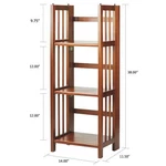 3 Shelf Bookcase Compact Foldable Office Display Wood Folding Furniture Storage. Fixed Price $89.44.