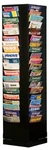Durham 416-08, Black 80 Pocket Rotary Literature Rack, 14.13"X14.13"X60.88". Fixed Price $649.65.