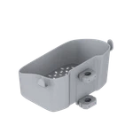 Plastic Medical Pole Mount Basket With Optional Clamps, Solid Grey Color. Fixed Price $40.00.