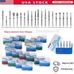 100PCS Azdent Dental Diamond Burs Kit For High Speed Handpiece Medium Fg 1.6MM. Fixed Price $15.83.