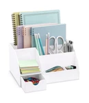 White Desktop Organizer - 9 Compartment Office Accessories P.... Fixed Price $43.14.