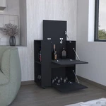 Depot E-shop Tully Bar Cart Two Pull-down Door Cabinets And Open Shelves,bla. Fixed Price $266.60.