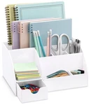 White Desktop Organizer - 9 Compartment Office Accessories P.... Fixed Price $41.13.