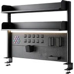 Chssih Clamp On Pegboard Shelf - Metal Desktop Organizer Hutch With 2 Sh.... Fixed Price $201.31.