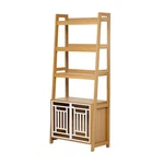 Dog Crate Kennel Furniture Ladder Bookshelf Wood Display Shelves Bookcase H76". Fixed Price $89.80.