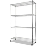 Alera Complete Wire Shelving Unit W/caster, Four-shelf, 48 X 18 72, Silver. Fixed Price $138.65.