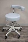 Brewer Company Dental Assistant Stool W/ab Support - Powder Blue Upholstery. Fixed Price $395.00.