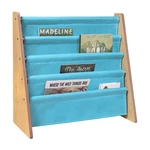 Wildkin Premium Wooden Sling Book Shelf, Natural W/ Aqua, 23.6"H. Fixed Price $59.28.