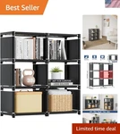 Stylish 6-CUBE Bookcase With Detachable Design Ideal For Bedroom & Living. Fixed Price $64.19.