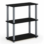 Furinno Turn-s-tube 3-TIER Compact Shelf Display Rack, Square, Black/grey. Fixed Price $38.99.