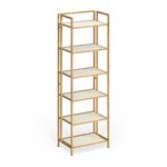 Safavieh Kimmy White/ Gold Etagere Bookcase - 23.8" X 16" 72". Fixed Price $438.30.