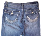 Rock & Republic Jeans Kendall Angel Wings Flap Pockets Size 8 (33-35WX26.5L). Fixed Price $19.99.