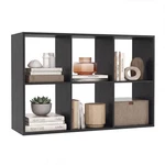 6-CUBE Bookshelf, Modern Cubby Bookcase With Back Guardrail & Anti-tipping Kits. Fixed Price $64.99.